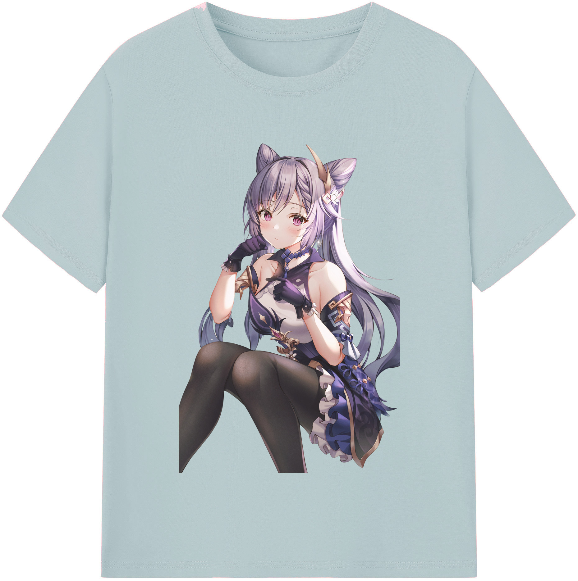 げんし神 刻晴 こくせい genshin Kokusei 綿100％半袖Tシャツ（フロントプリント）